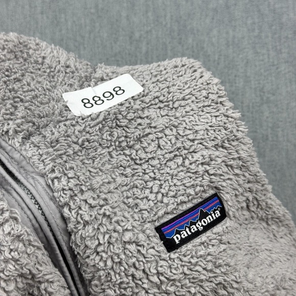 Patagonia Vest Women Small Gray Los‎ Gatos Fleece Full Zip Fuzzy Pockets 25216 - Picture 11 of 11